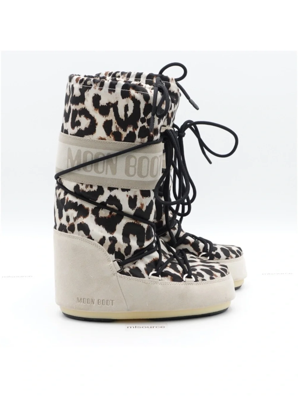 Moon Boot Icon Suede Snow Boots Light Leopard